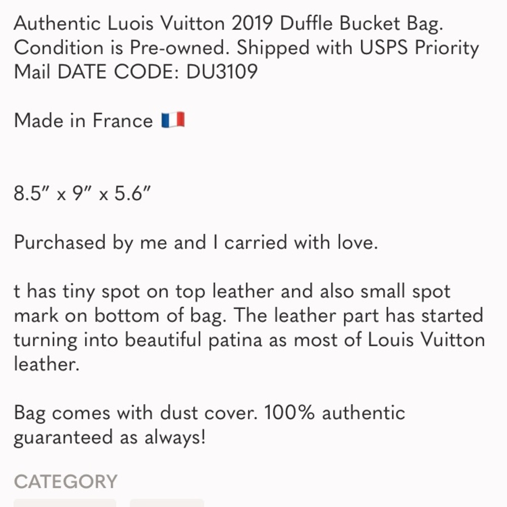 BUCKET DUFFLE LOUIS VUITTON CROSSBODY - Picture 13 of 13